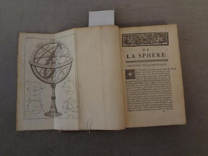 RIVARD Traite de la sphere. 3eme edition, 1757. Paris, Desaint. 84 pages. Coins et...