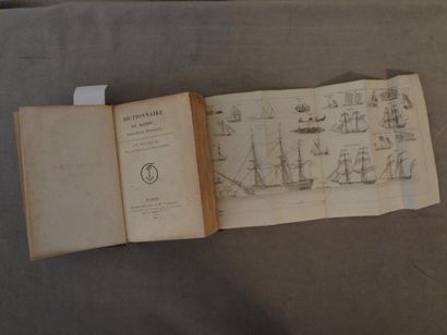 WILLAUMEZ Jean-Baptiste (1763-1845) Dictionnaire de Marine. Paris, Bachelier, 1825....