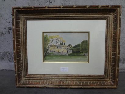 Attribué à Harpignies "Petit trianon", aquarelle (non signé)
