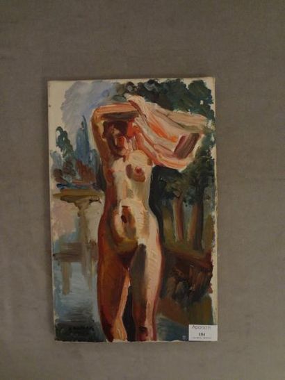 André FAVORY (1888-1937) Baigneuse Huile sur toile, signée en bas à gauche 48 x 33...