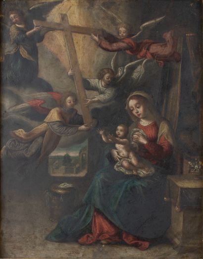 null Ecole espagnole, vers 1630

« La Vierge et l'Enfant recevant la croix »

Cuivre

30.5...