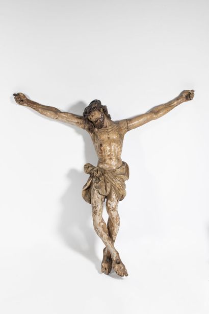 null Espagne, XVIIe siècle

Christ

bois sculpté et polychromé

Haut. 61 cm

(manques...