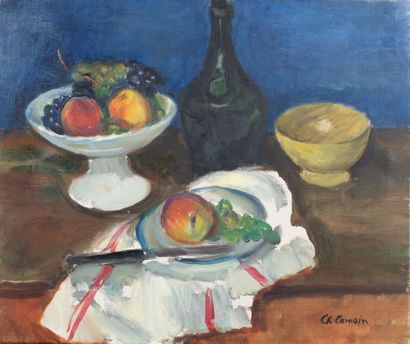  Charles Camoin (1879-1965)

« La bouteille de Benedictine » 

Huile sur toile 

Signée... Gazette Drouot