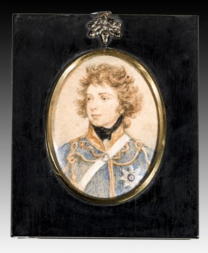 null MINIATURE du XIXème siècle 

Portrait d'officier anglais 

Aquarelle sur papier

encadré...