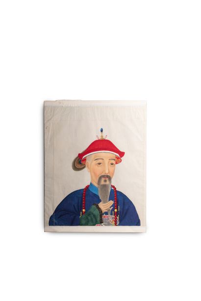null Ecole Chinoise - dynastie Qing, XIXème siècle 

Portrait d'un dignitaire

Encre...