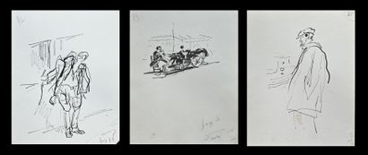 Charles Félix GIR (1883-1941) Trois dessins...
