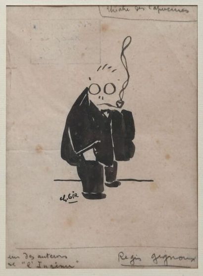 null Charles Félix GIR (1883-1941) "Régis Gagnoux*" Encre sur papier signé en bas...