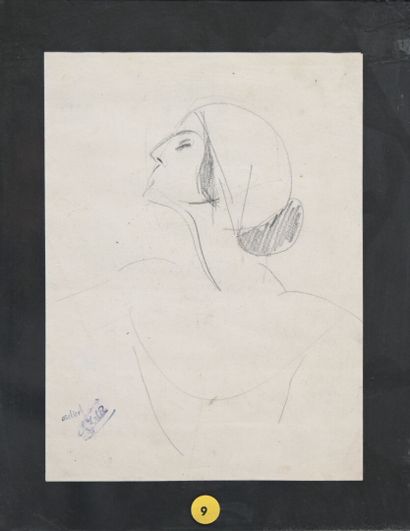null Charles Félix GIR (1883-1941) "La Pavlova" Crayon et fusain sur papier signé...
