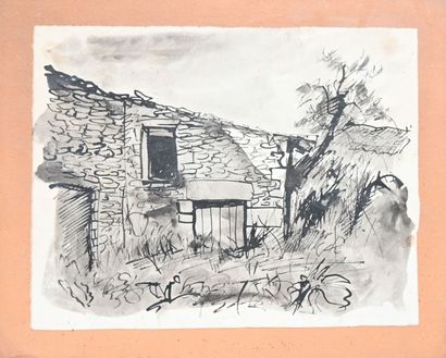 null Charles Félix GIR (1883-1941) Trois dessins.

"Orage sur Rimbault" Lavis sur...