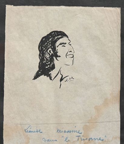 null Charles Félix GIR (1883-1941) "Portrait of Léonide Massine in "le Tricorne",...