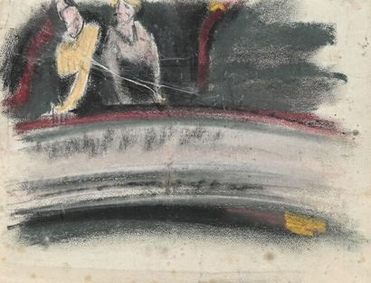 null Charles Félix GIR (1883-1941) "Etude, deux femmes au balcon" Pastel sur papier.

20,2...