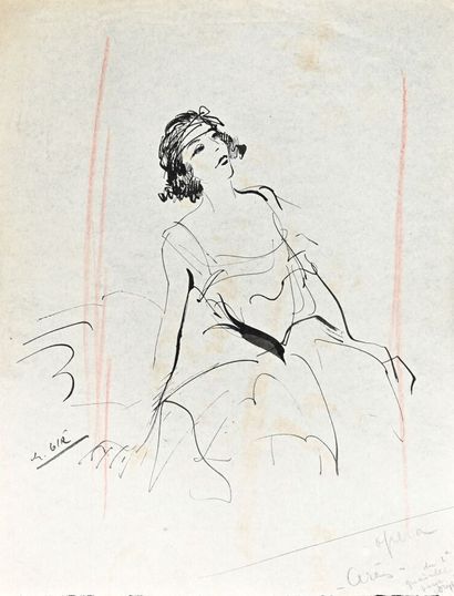 null Charles Félix GIR (1883-1941) "Opéra Cérès" Encre sur papier signé en bas à...