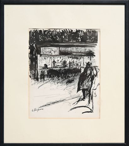 null Charles Félix GIR (1883-1941) Ink drawing on paper illustrating André Sauger's...