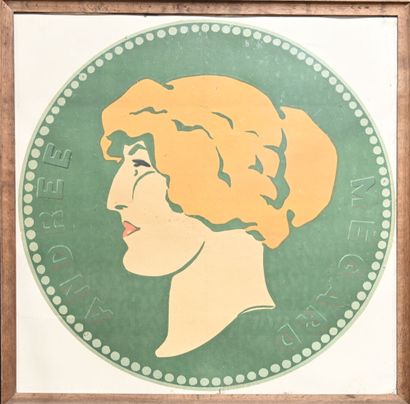 null Charles Félix GIR (1883-1941) "André Mégard" Lithographie sur carton. Andrée...