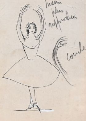 null Charles Félix GIR (1883-1941) "Six études de danse" Fusain sur papier, un seul...