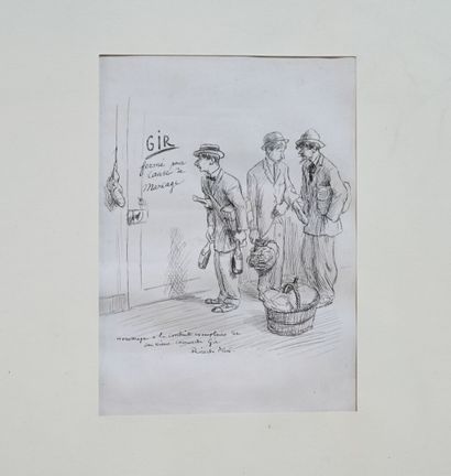 null Le mariage de Gir, deux dessins :

Ricardo FLORES (1878-1918) "Fermé pour cause...