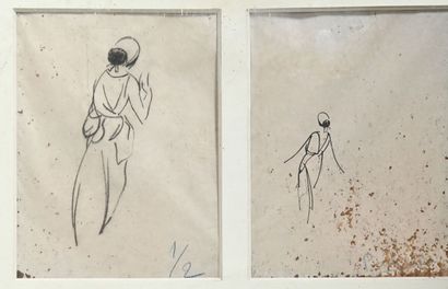 null Charles Félix GIR (1883-1941) Trois dessins.

"Etude, portrait" Fusain sur papier....