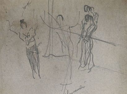 null Charles Félix GIR (1883-1941) Set of 18 drawings, preparatory sketches and study...