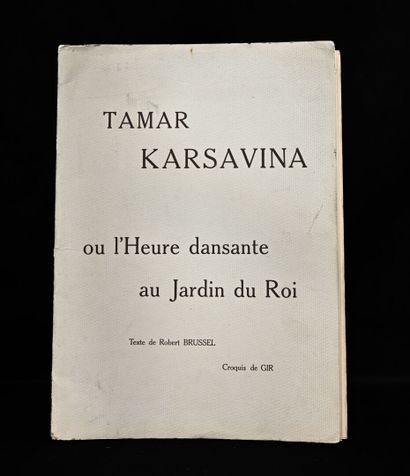 null Robert BRUSSEL"Tamar Karsavina ou l'Heure dansante au Jardin du Roi" Circa 1910.

In-folio,...