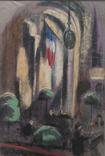 null Charles Félix GIR (1883-1941) "Le concert" Pastel sur papier signé du cachet...