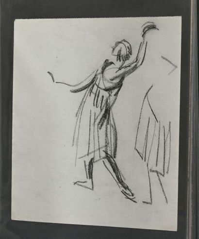 null Charles Félix GIR (1883-1941) Set of 18 drawings, preparatory sketches and study...