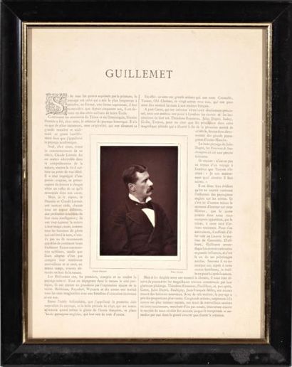 null "Jean Baptiste Guillemet" Photographie de Goupil (cliché Mulnier) incorporée...