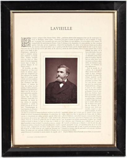 null "Eugène Lavieille" Photographie (cliché de Carjat) incorporée dans un article...