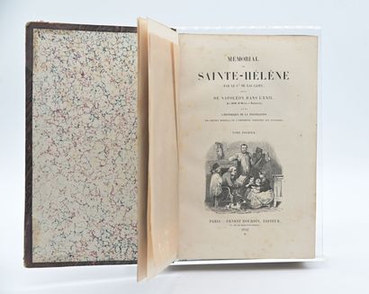 null Emmanuel de LAS CASES. 
Memorial of Saint Helena.
Paris, Bourdin, 1842, 2 volumes...