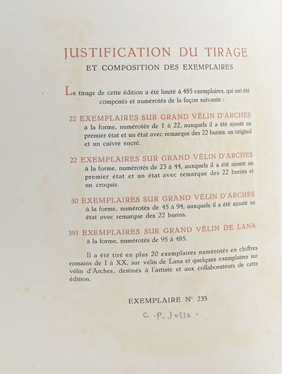null [JOSSO] CHATEAUBRIAND.
L'Ambassade de Rome.
Paris, La Tradition, 1949, in-4...
