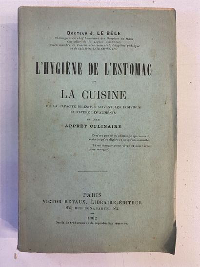 null [Gastronomie] Lot d'une trentaine de volumes anciens dont Roret, Menon, Bouzy...