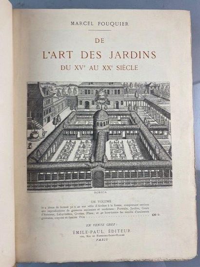 null Marcel FOUQUIER.
De l'Art des Jardins du XV° au XX° siècle. 
Paris, Emile-Paul,...
