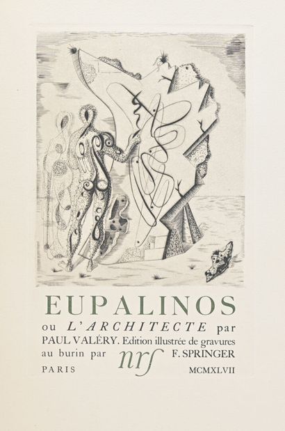 null [SPRINGER] Paul VALERY.
Eupalinos ou l'Architecte, avec 13 gravures au burin...
