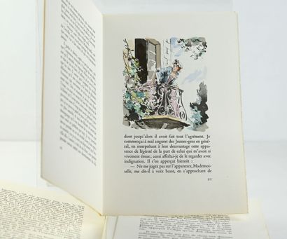 null [SERRES] Lot de 2 volumes :
- Claude TILLIER. Mon Oncle Benjamin.
Angers, 1948,...