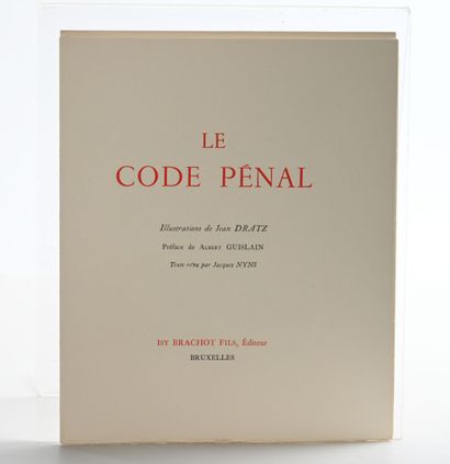 null [DRATZ]
Le Code pénal.
Bruxelles, 1950, in-4 en feuilles sous emboitage abimé...