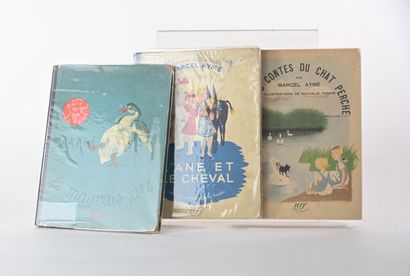 Marcel AYME. Lot de 3 volumes illustrés,...
