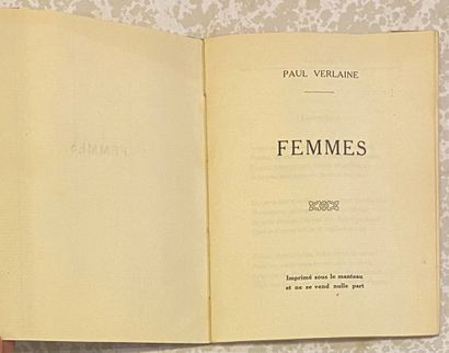 null [Curiosa] Paul VERLAINE.
Femmes. Livres d'Heure à l'usage des Profanes / Imprimé...