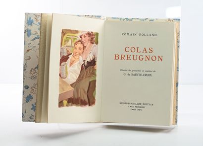 null [Illustrés] Lot de 4 volumes :
- [SAINTE-CROIX] Romain ROLLAND. Colas Breugnon.
Paris,...