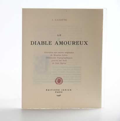 null [LEROY] J. CAZOTTE.
Le Diable amoureux.
Paris, Janick, 1946, in-4 en feuilles...