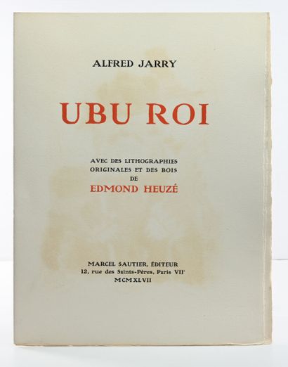 null [HEUZÉ] Alfred JARRY.
Ubu Roi.
Paris, Sautier, 1947, in-4 en feuilles, couverture...