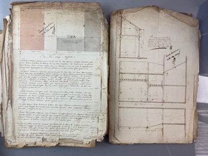 null [VERSAILLES - MANUSCRIPTS] 
Set of manuscript documents on the ownership of...