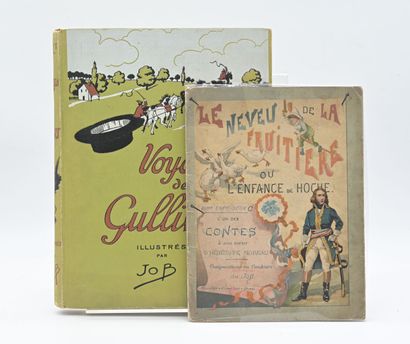 null [JOB] Ensemble de 2 volumes illustrés par Job :
- SWIFT. Le Voyage de Gulliver....