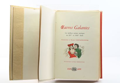 null [MARGOTTON] Lot de 2 volumes :
- Oeuvres Galantes. Les meilleurs poèmes satyriques...