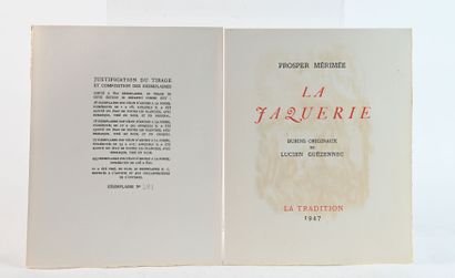 null [Illustrés] Lot de 4 volumes :
- [SAINTE-CROIX] Romain ROLLAND. Colas Breugnon.
Paris,...