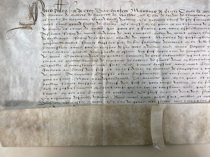 null [MANUSCRIT XVIe - Philippe de CROY - Haynau]
Pièce manuscrite à l'en-tête de...