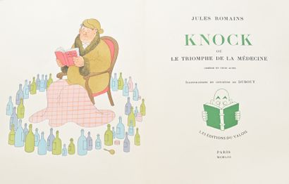 null [Illustrated] Lot of 3 volumes:
- Romans. Knock. Color illustrations by Dubout....