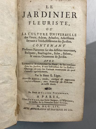 null Louis LIGER.
Le Jardinier Fleuriste, or the Universal Culture of Flowers, Trees,...