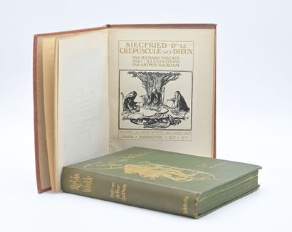 null [RACKHAM] Lot de 2 volumes : 
- WAGNER. Siegfried et le Crépuscule des Dieux....