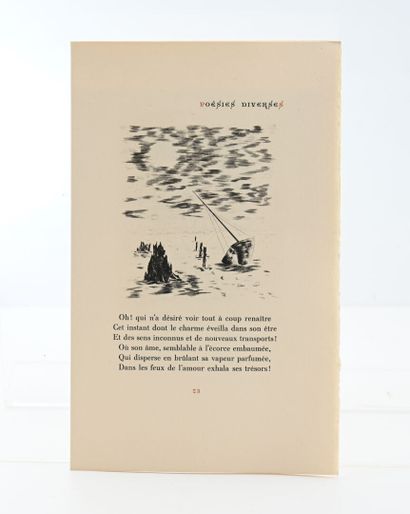 null [DELAROCHE-VERNET] Gérard de NERVAL.
Poésies.
Paris, Porson, 1947, in-8 en feuilles...