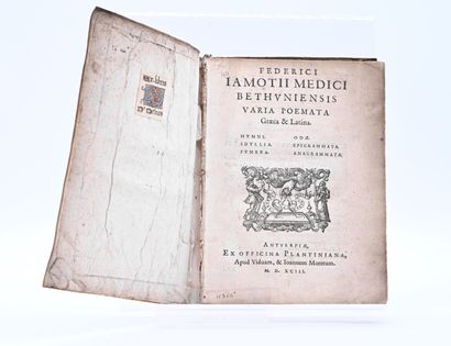 null Frédéric JAMOT.
Federici Iamotii Medici Bethuniensis Varia poemata Graeca &...