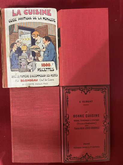 null [GASTRONOMIE] Ensemble de 4 volumes 
 BRAIVE. Comment je cuisine. 1948, relié...